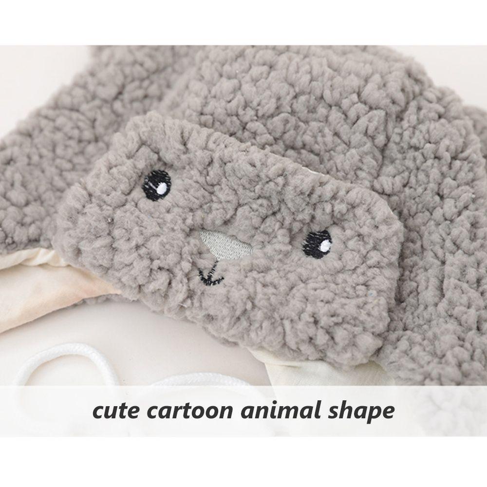 Mũ Giữ Ấm Tai Mềm Mại Họa Tiết Hoạt Hình Cho Bé 3-16 Tháng Tuổi