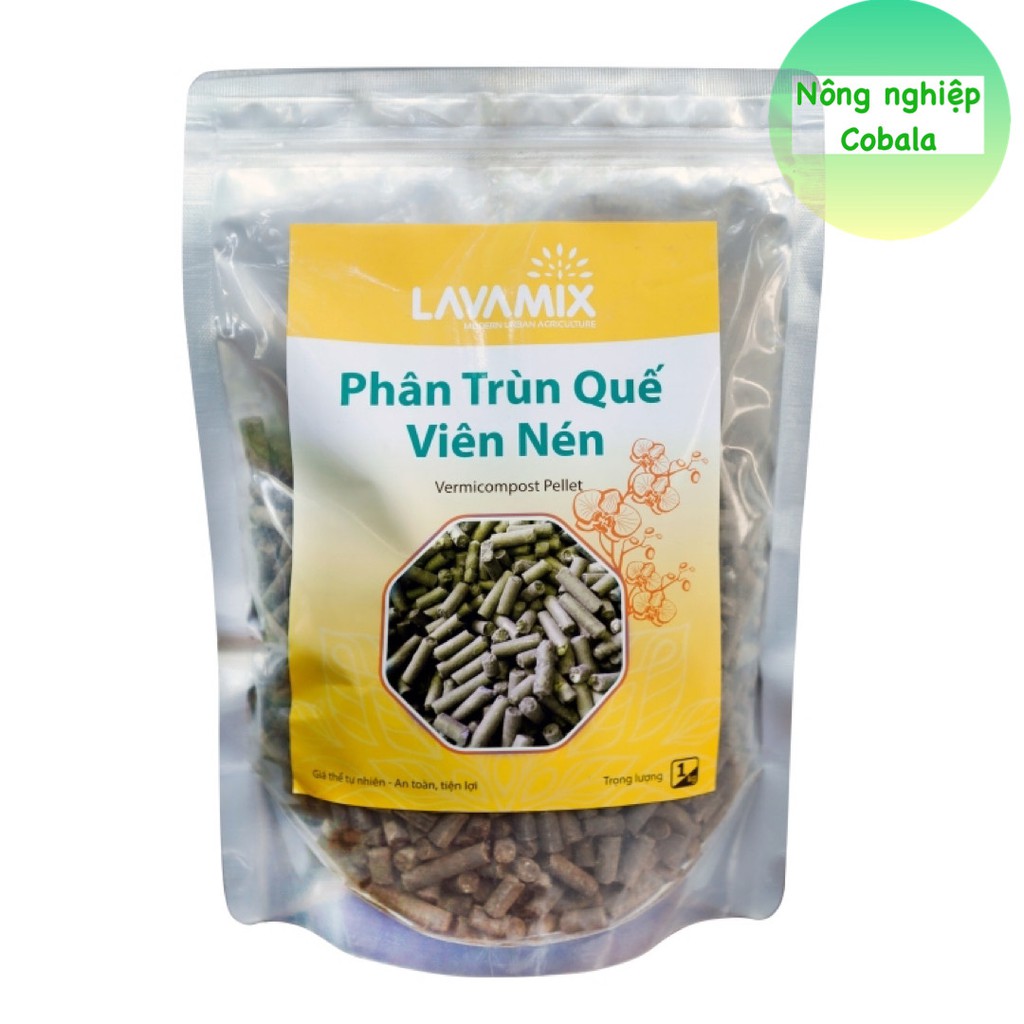 1 Kg Phân Trùn Quế Dạng Viên Nén Chuyên Lan, Hoa Kiểng (Túi 1Kg)