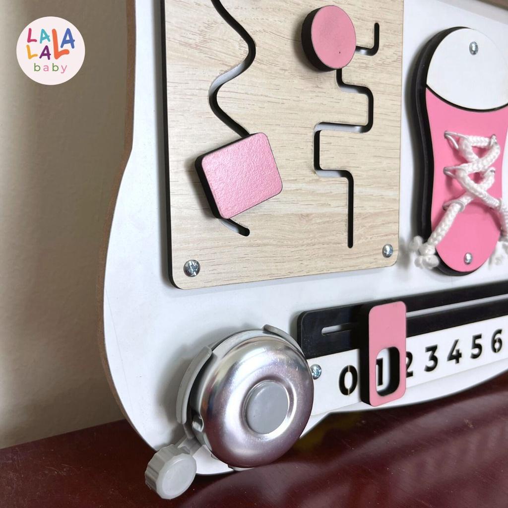 Busy Board Bảng Bận Rộn Hình Voi Con Lalala Baby Hơn 12 chi tiết chất liệu gỗ cao cấp, chắc chắn