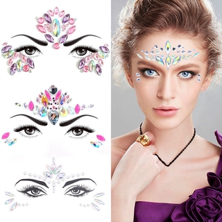 Hcx Face Gems Nhiều Màu Body-Glitter Dính Kim Cương Giả Tạm Thời Hình Xăm Miếng Dán