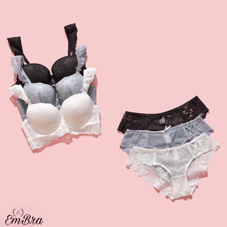 Bộ Đồ Lót Nữ EMBRA CÁNH TIÊN MÚT XOÀI SIÊU NÂNG ĐẨY CAO CẤP Mã EBB15 | BigBuy360 - bigbuy360.vn