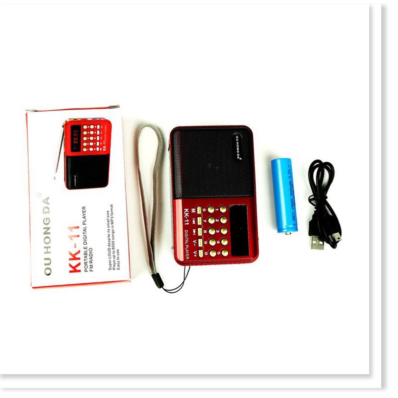 ĐÀI RADIO FM NGHE NHẠC QUA USB VÀ THẺ NHỚ, NGHE KINH PHẬT KK11 ÂM THANH TRUNG THỰC