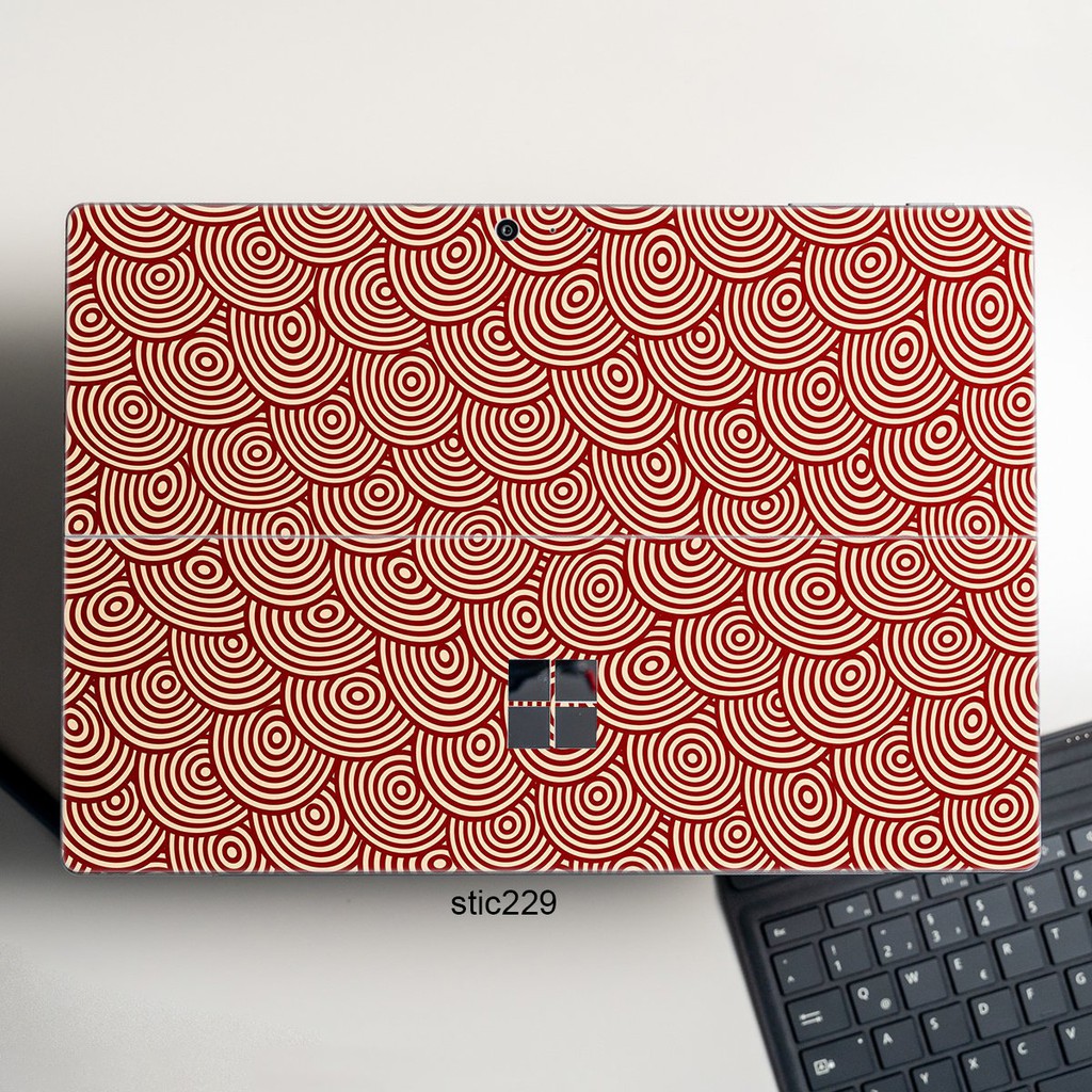 Skin dán hình Hoa văn sticker x37 cho Surface 3 10.8; Go, Go 2, Go 3; Pro 2 3 4 5 6 7 8 9 X