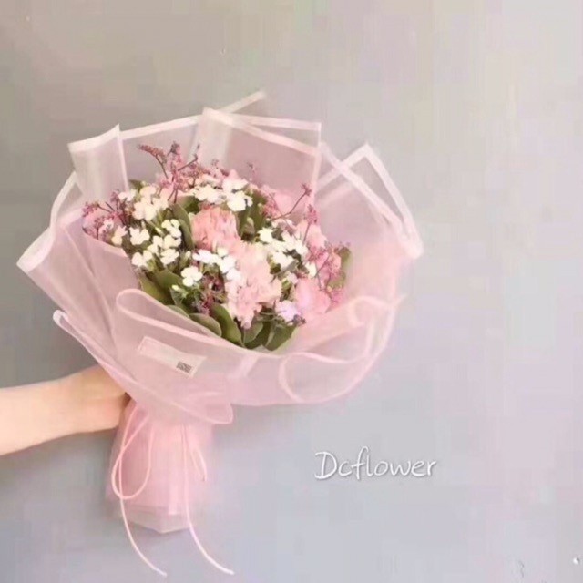 Giấy bống mờ viền vuông gói hoa
