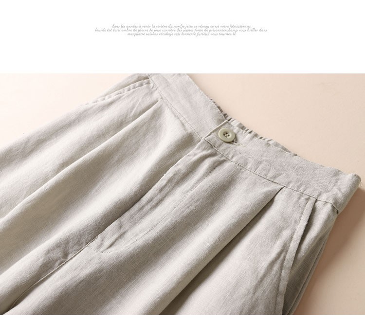 Quần Dài Cotton Lanh Ống Rộng Cỡ Lớn Thời Trang Xuân Hè  Cho Nữ