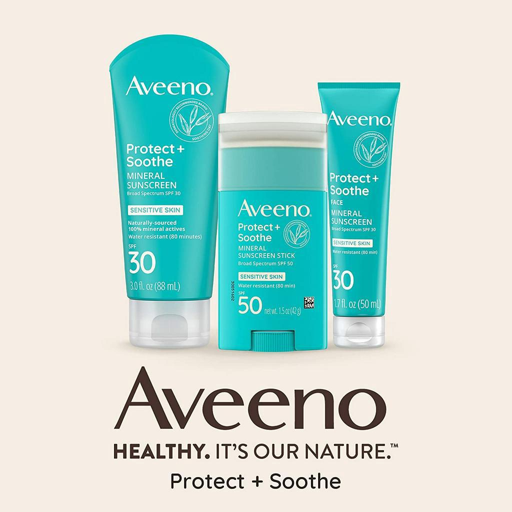 Kem chống nắng không nhờn, chống trôi Aveeno Protect + Soothe Mineral Sensitive Skin SPF30 NEW