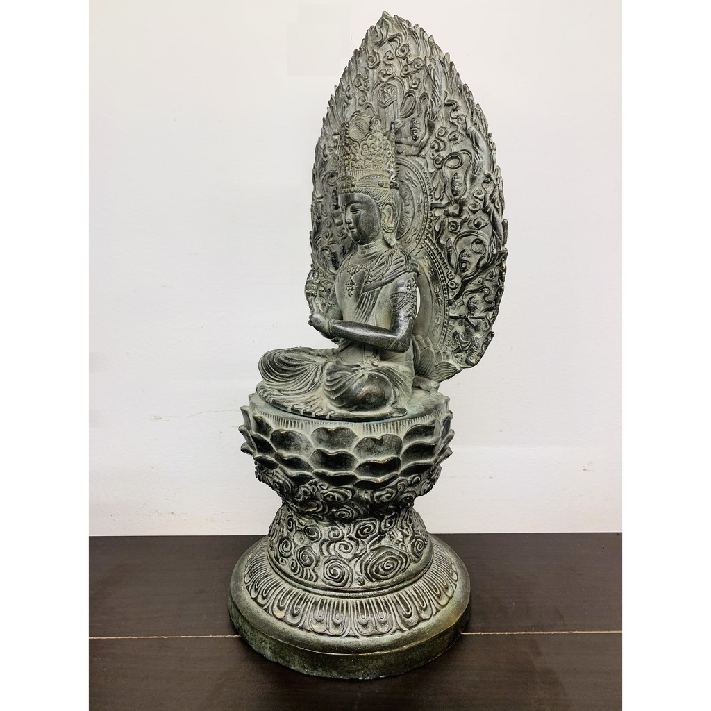 Đại Nhật Như Lai - Tỳ Lô Giá Na Đồng Vàng giả cổ - Tượng Đồng Thờ Cúng