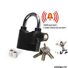 KHOÁ CHỐNG TRỘM XE MÁY , NHÀ CỬA CÓ CHUÔNG BÁO ĐỘNG KÈM PIN AN TOÀN