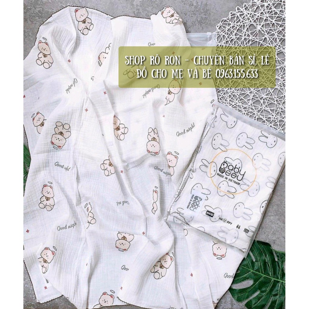 Khăn xô organic - Khăn xô BABY BEE cao cấp cho bé - Shoproron