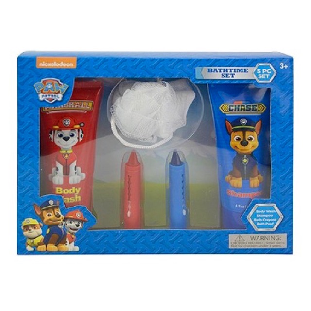 (Có sẵn, có hình thật) Set dầu gội và sữa tắm Pawpatrol xách tay Mỹ an toàn cho bé, mỗi chai dung tích 118ml.