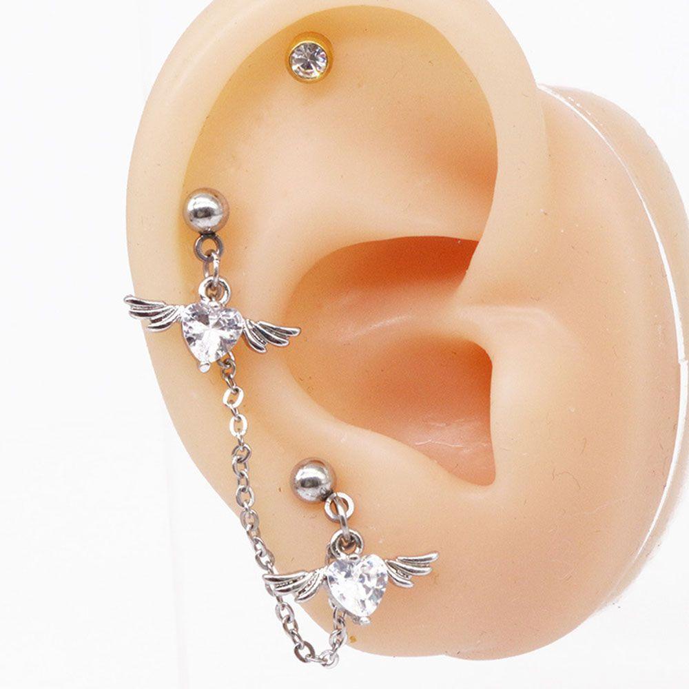 BORAG Khuyên Tai Helix Hình Đôi Cánh Thiên Thần Thời Trang Cho Nữ