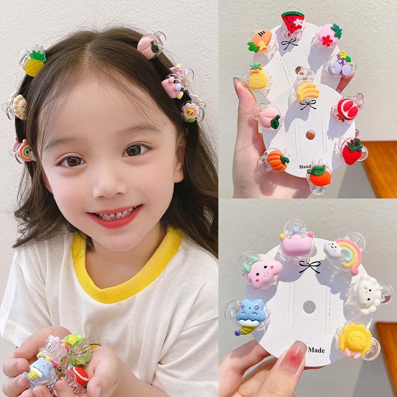 Kẹp Tóc Hình Trái Cây Trong Suốt Cho Bé Gái