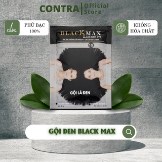 Dầu gội phủ bạc - gội là đen black max - hộp 10 gói