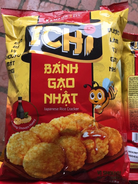 BÁNH GẠO NHẬT ICHI VỊ MẬT ONG 180g