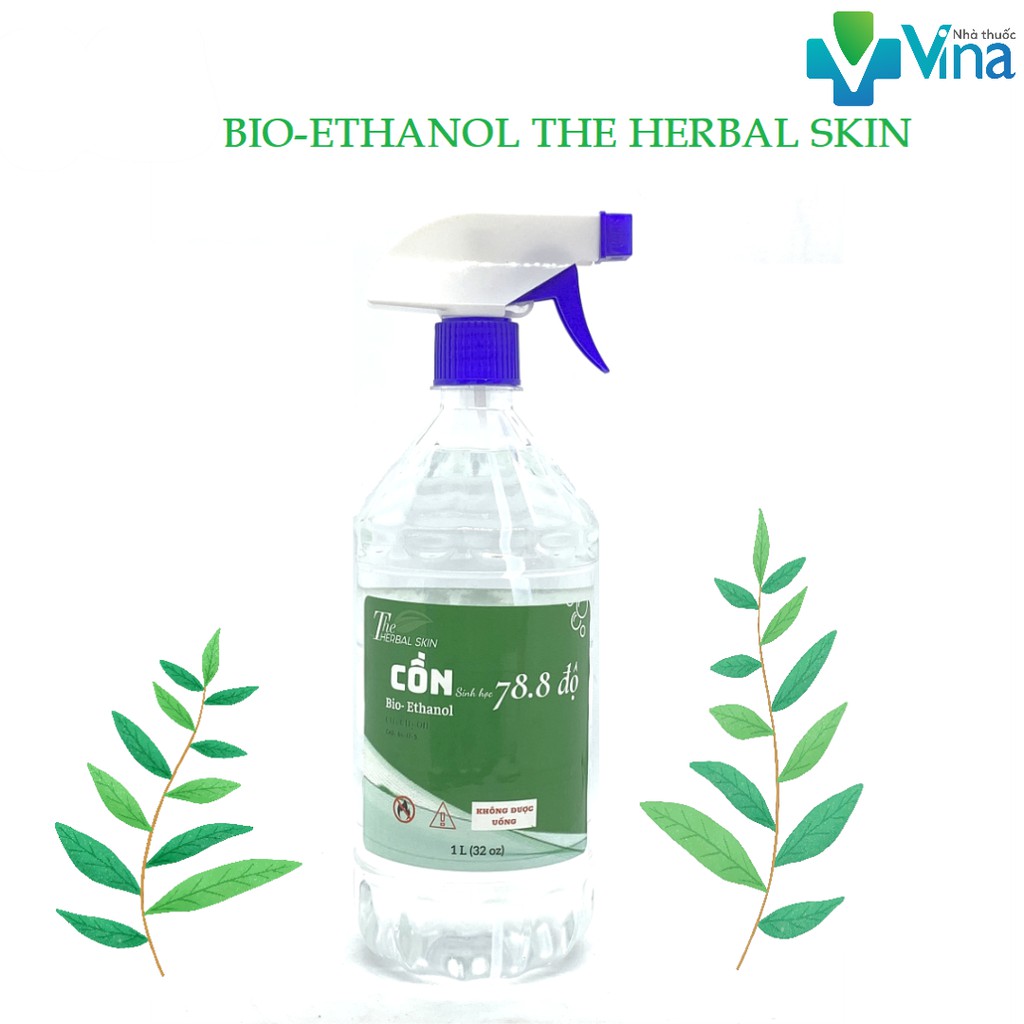 Cồn Sinh Học Sát Khuẩn Organic The Herbal Skin Có Vòi 1000ml