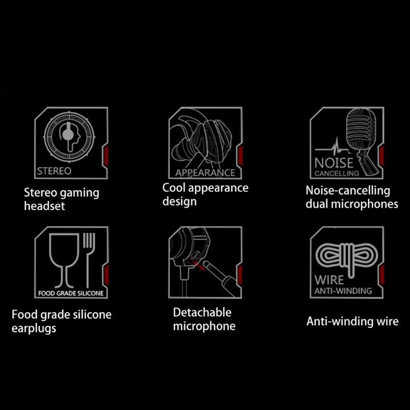 Tai Nghe Nhét Tai Bằng silicone Chống Rối Dành Cho Game Thủ