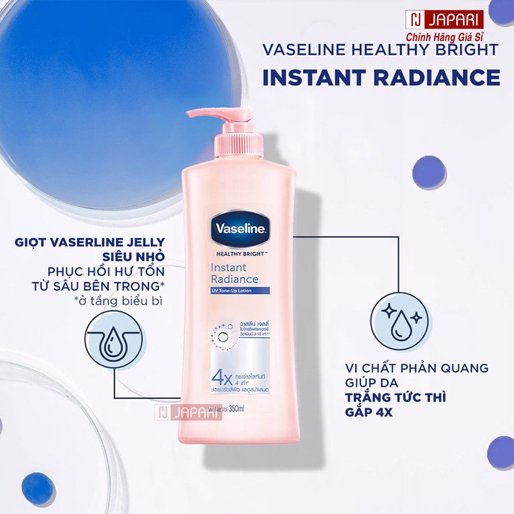 Sữa Dương Thể Trắng Da VASELINE Chính Hãng725ml, 350ml, 200ml - Sữa Dưỡng Thể Chống Nắng Vaseline Dưỡng Ẩm ĐỦ MẪU - Genb