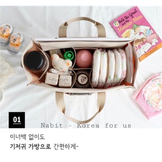 (Có sẵn be kẻ) TÚI BỈM SỮA #MadeinKorea