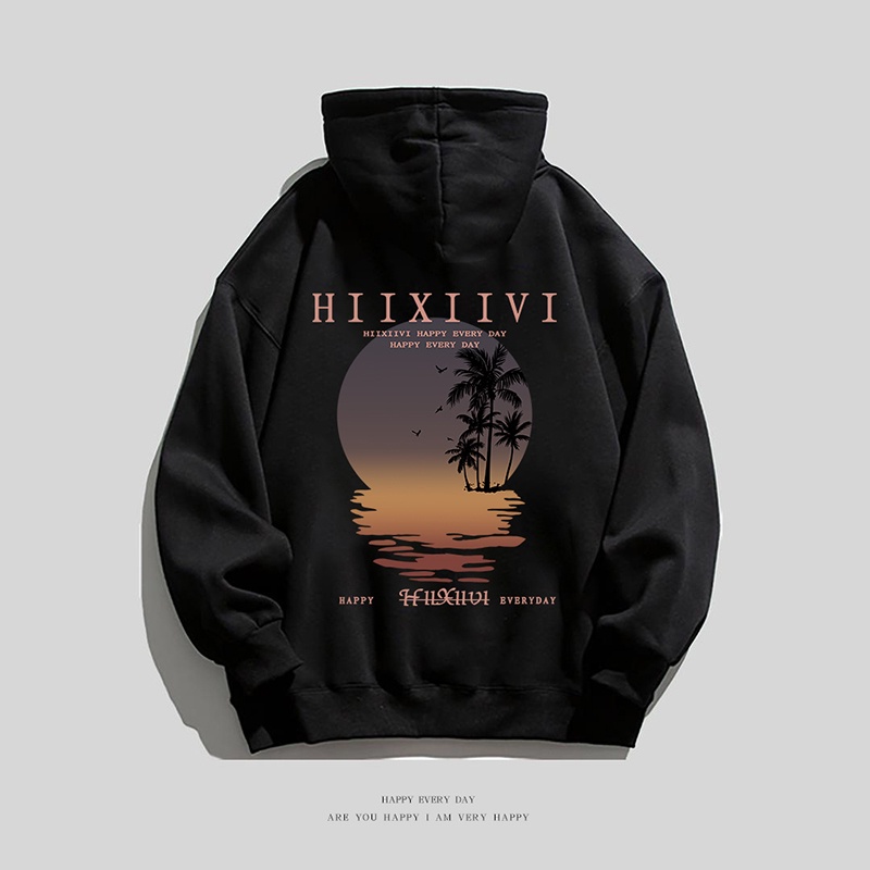 NRVP Áo Khoác Hoodie Tay Dài Dáng Rộng In Họa Tiết Phong Cách Hàn Quốc Dành Cho Nam Nữ