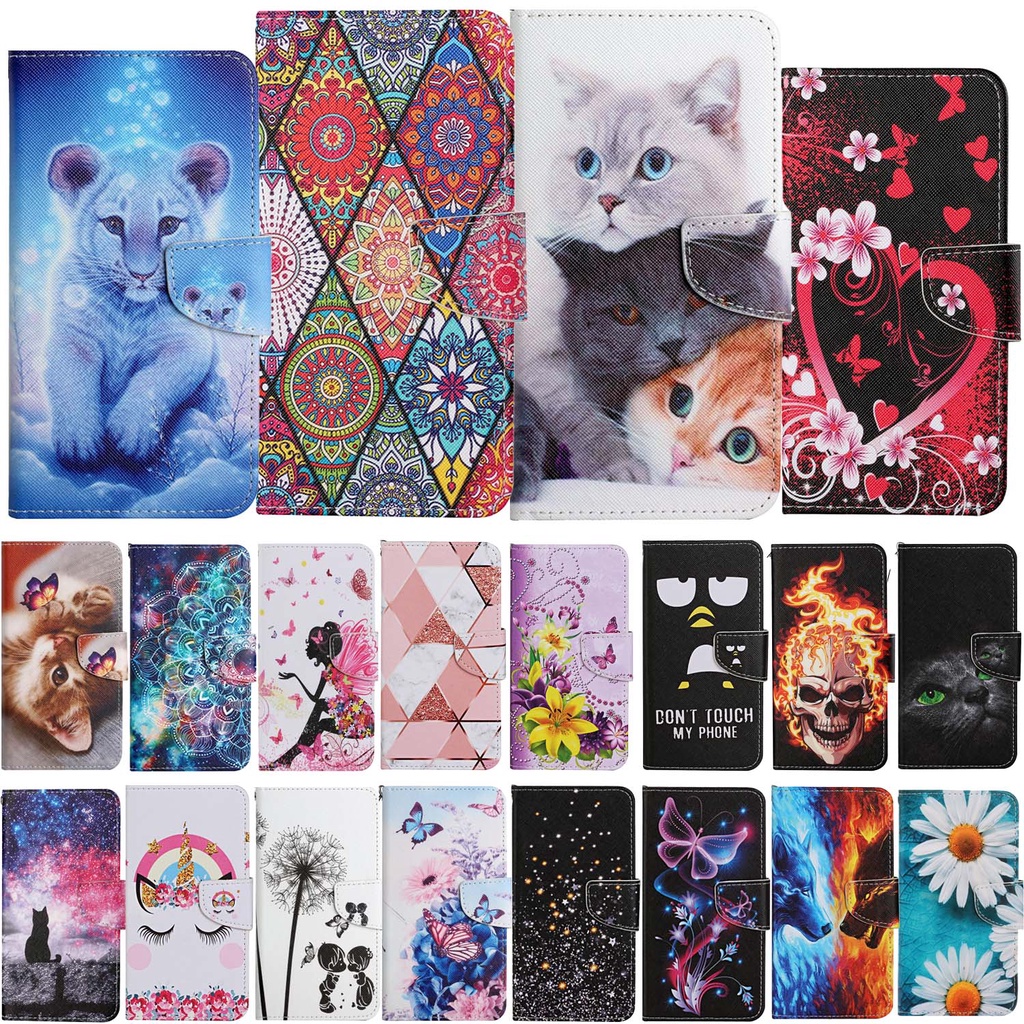 Ốp Điện Thoại Da Nắp Lật In Hình Hoa Dễ Thương Cho Xiaomi Redmi Note 11 Pro 11S 10 Pro 10S 10T 9 9S 9T 8 8T 7 Pro