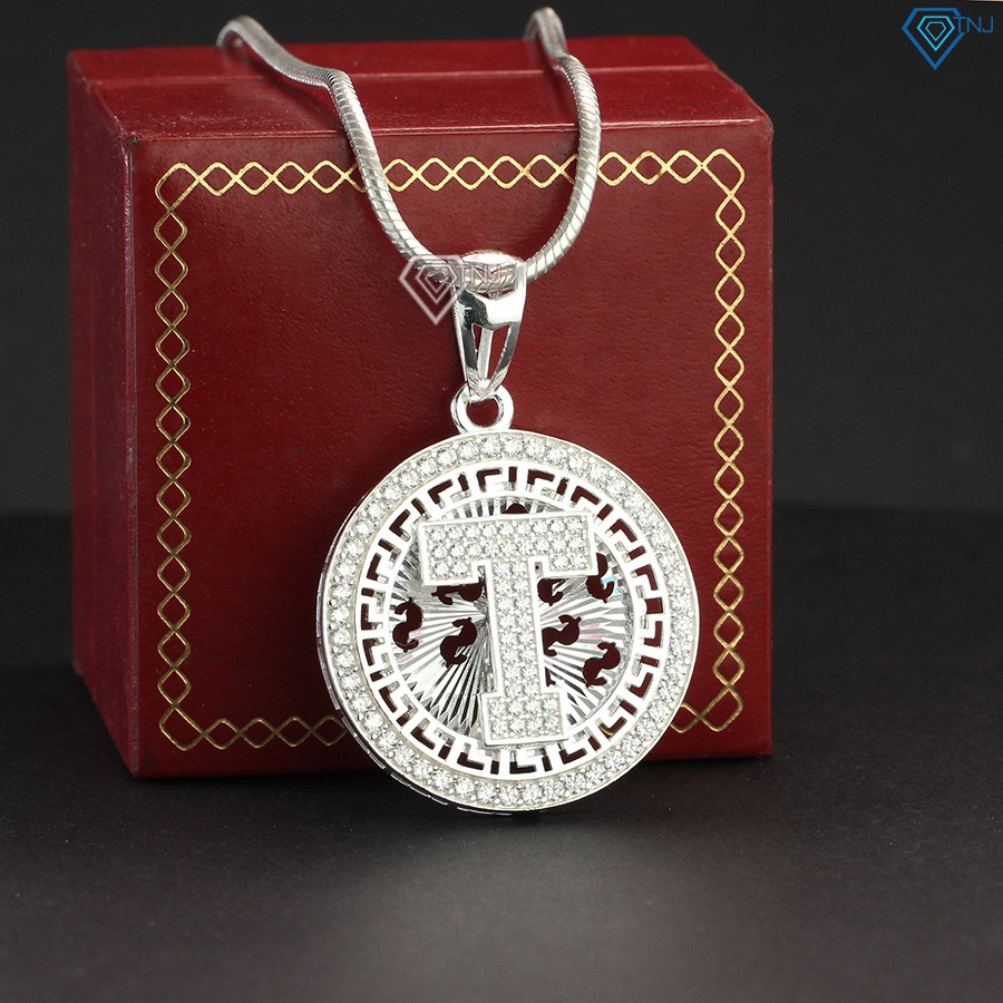 Mặt dây chuyền chữ T cho nam đính đá DCA0031 Trang Sức TNJ