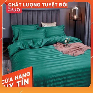 Chăn ga cotton lụa sọc 3 phân, hàng cao cấp