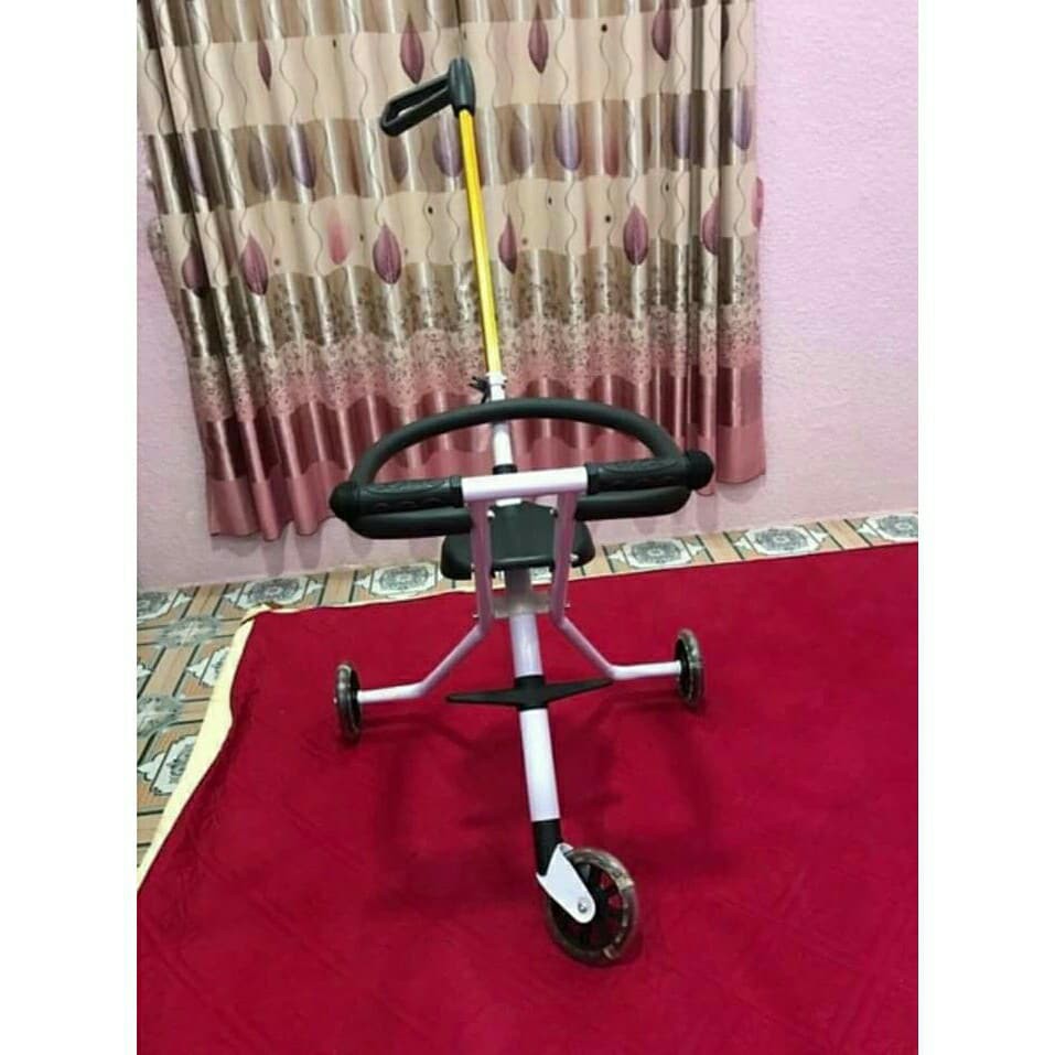 Xe đẩy 3 bánh/5 bánh gấp gọn + giỏ đồ