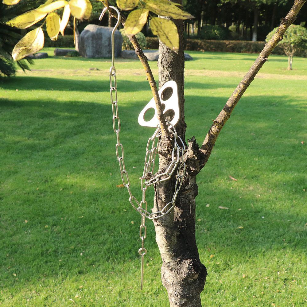 YIYU Set giá treo nồi 3 chân hình tam giác gắn móc có thể tháo rời bằng thép không gỉ dùng nướng BBQ ngoài trời đa năng