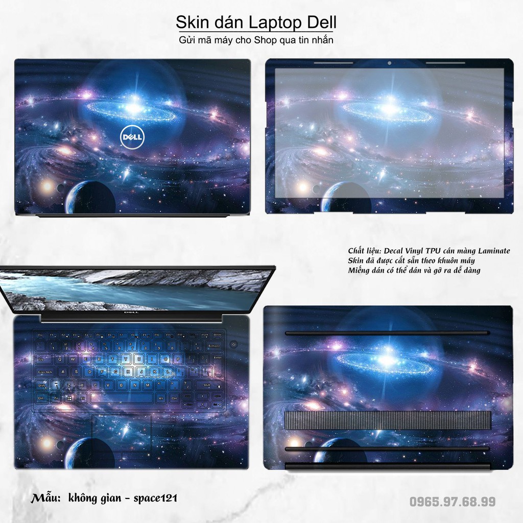 Skin dán Laptop Dell in hình không gian nhiều mẫu 21 (inbox mã máy cho Shop)