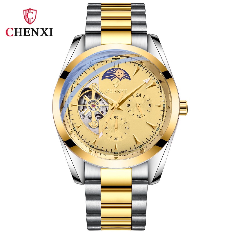 Đồng Hồ Cơ Tự Động Chexi Chống Thấm Nước Phong Cách Doanh Nhân Cho Nam
