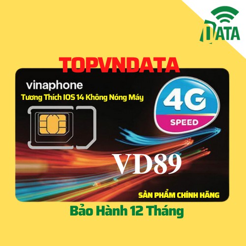 Sim Data VD89 Vinaphone Miễn Phí 720GB Và Gọi 12 Tháng,Tốc Độ Cực Nhanh,Bảo Hành Chính Hãng