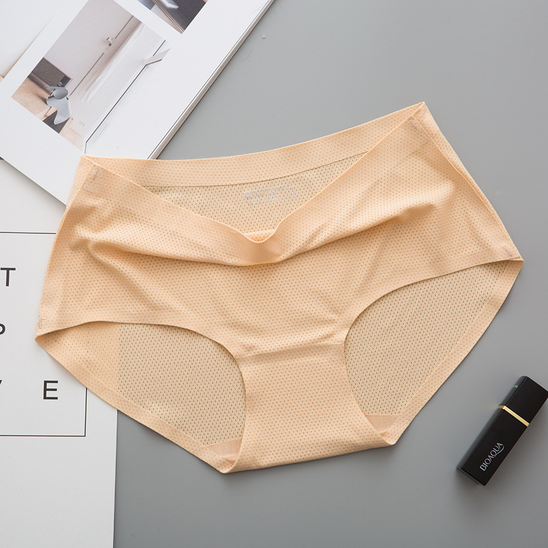 [Mới] 40-100KG Phụ nữ Quần lót liền mạch thoáng khí Đồ lót giữa Rise Briefs Ice Silk Mát nhanh Khô cộng với Kích cỡ Đồ lót | BigBuy360 - bigbuy360.vn