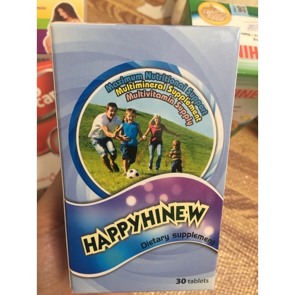 Viên uống Happyhinew bổ sung vitamin và khoáng chất hộp 30v