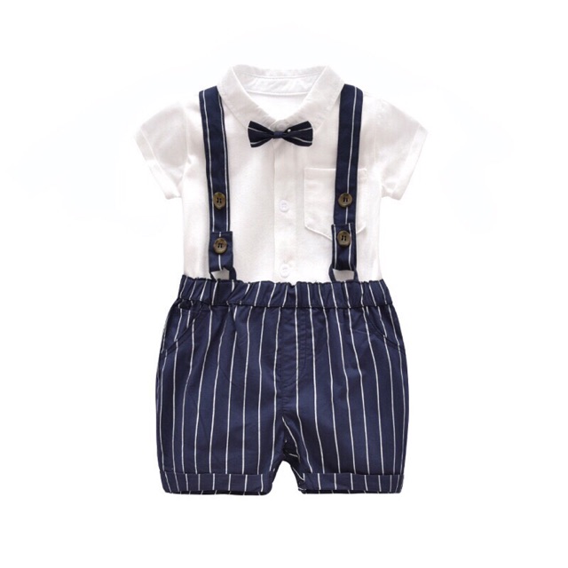 set yếm đai body nơ cho bé trai