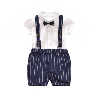 Set yếm đai body nơ cho bé trai