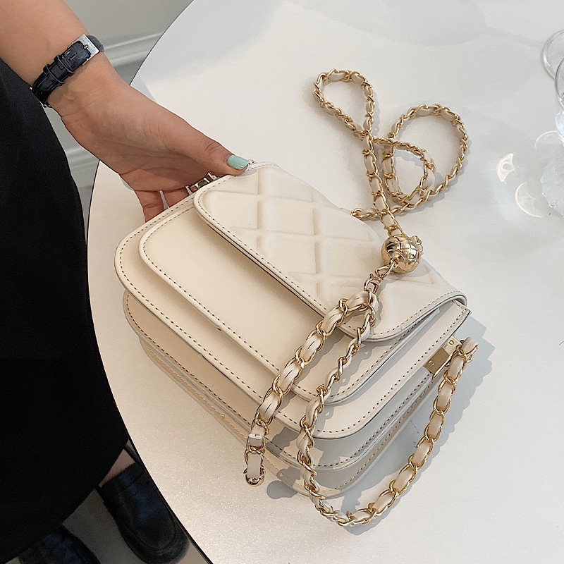 Túi xách nữ da họa tiết kẻ kim cương Alice Housee, túi đeo chéo đa năng đi chơi, đi học, đi làm