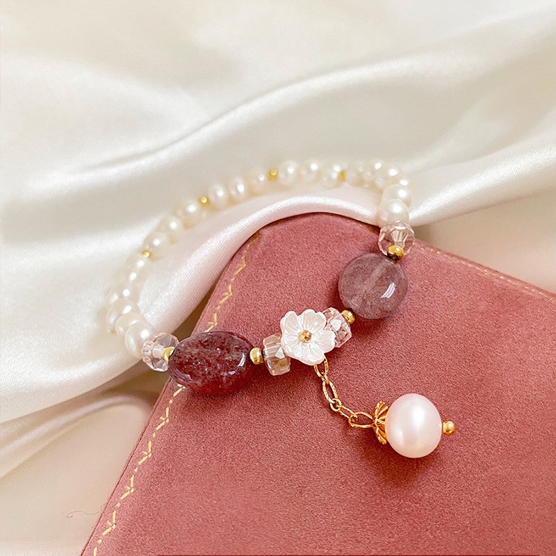 Vòng Tay Đính Ngọc Trai Pha Lê Đơn Giản Thời Trang Cho Nữ | BigBuy360 - bigbuy360.vn