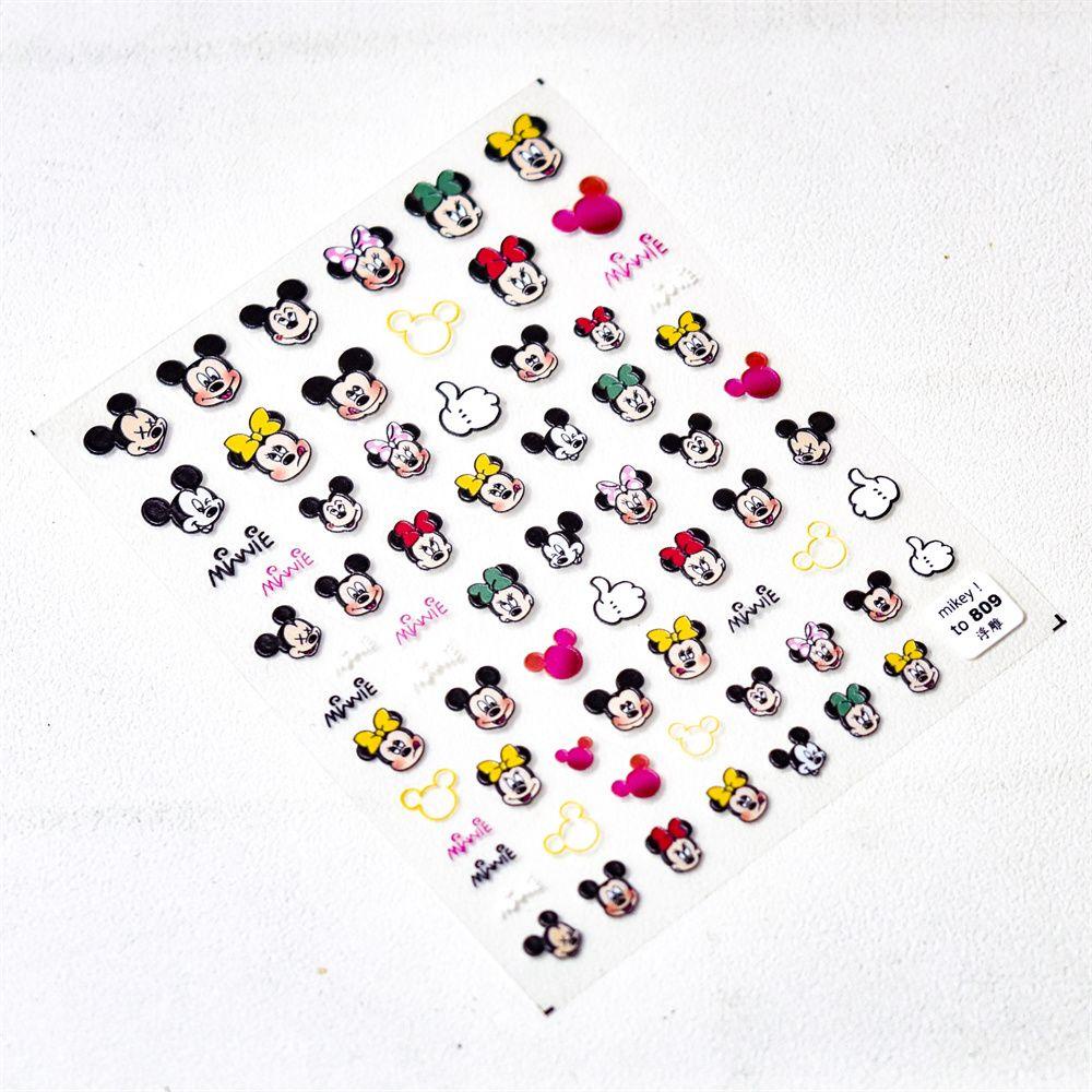 Miếng Dán Trang Trí Móng Tay Hình Chuột Mickey Hoạt Hình