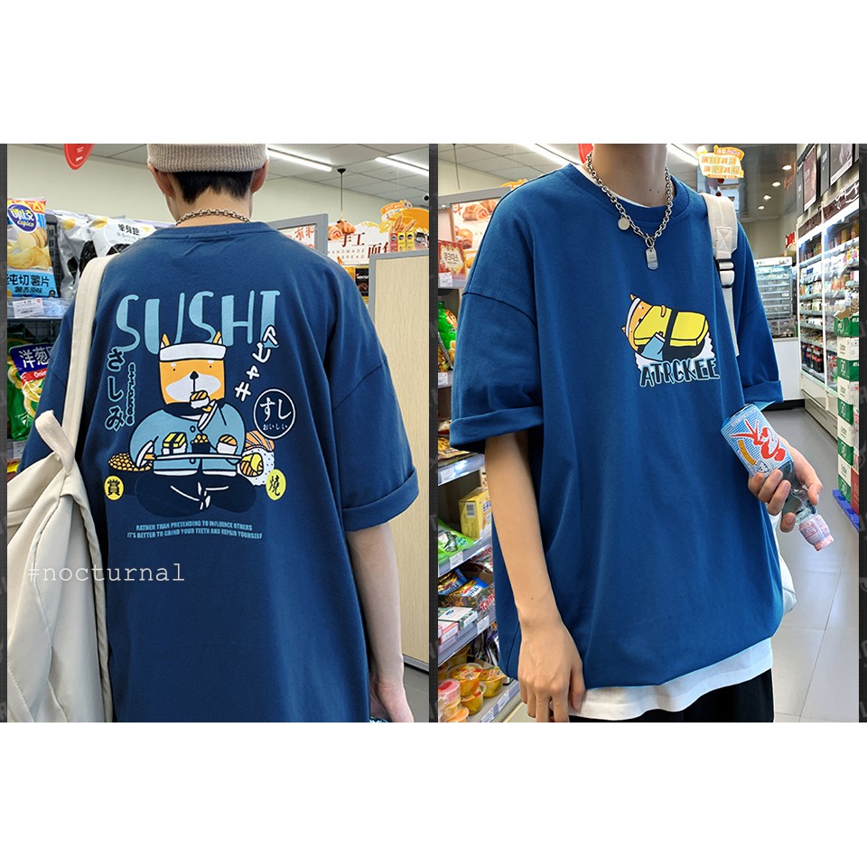 Áo Thun Tay Lỡ Nocturnal Sushiba Phông Nam Nữ Cặp Đôi  Unisex Dạo Phố Sài Gòn Ulzzang 2021 (3 Màu Xanh, Cam, Trắng) | BigBuy360 - bigbuy360.vn