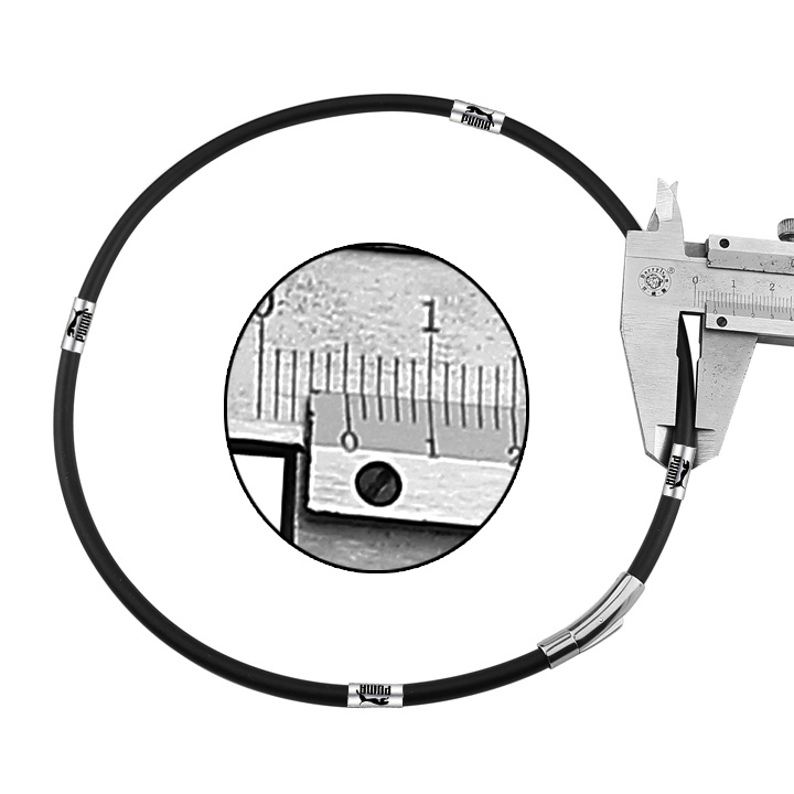 Dây chuyền cao su 5ly khó gài vip bọc khoen inox khắc P siêu đẹp, đem lại đẳng cấp, phong độ cho người đeo