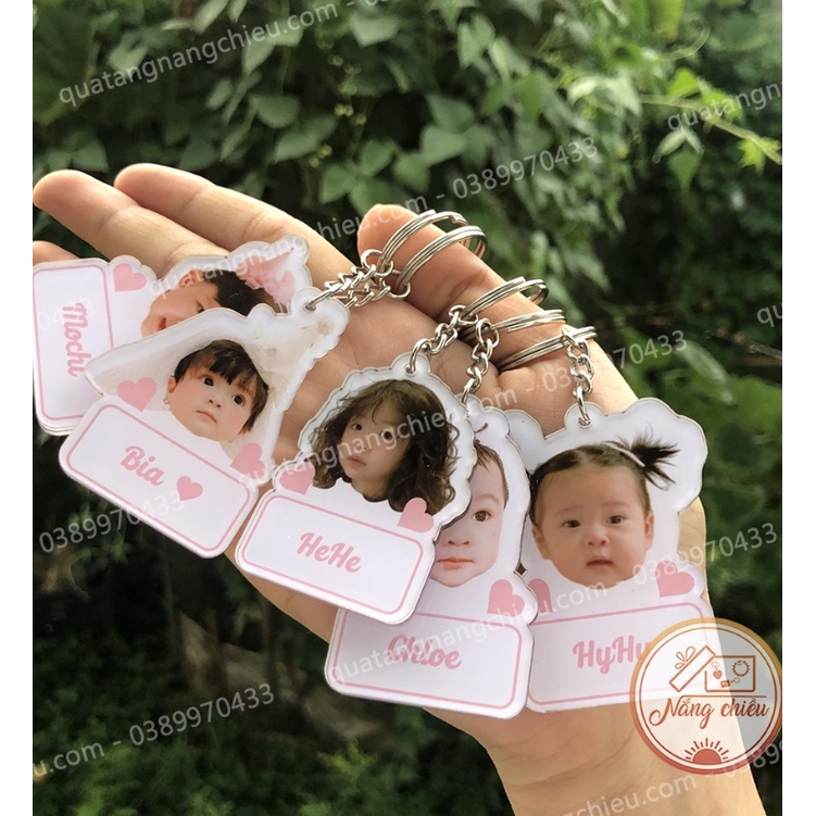 Phụ kiện balo- Móc khóa in hình dễ thương- ghép chibi xinh xắn theo yêu cầu