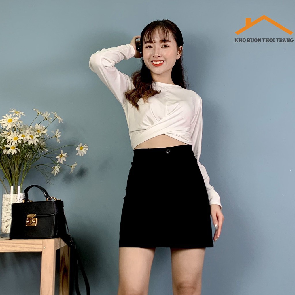 CHÂN VÁY CHỮ A VẢI KAKI SIÊU XINH-M01