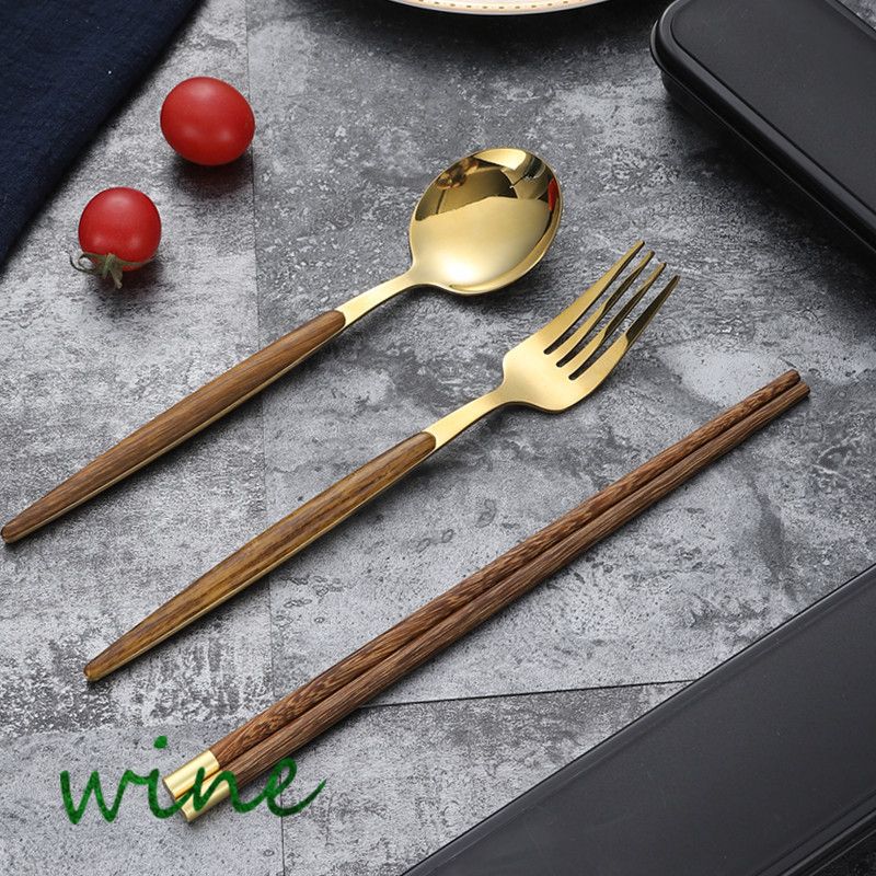 Bộ 3 Dụng Cụ Ăn Uống Bằng Thép Không Gỉ 430