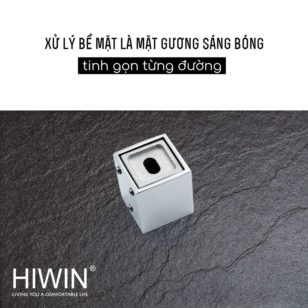 Bát tường cabin tắm inox 304 chống gỉ mặt gương dùng cho ống 25*25 Hiwin SB-610T