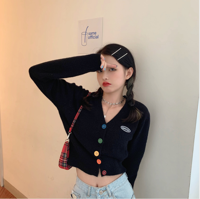 Áo cardigan dệt kim dài tay ôm dáng cho nữ | BigBuy360 - bigbuy360.vn