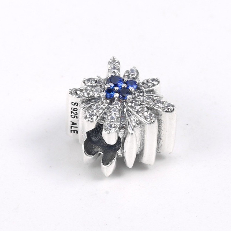 charm pan hoa tuyết đính đá nhỏ bạc s925 cao cấp