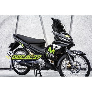 Tem Trùm Exciter 135 Monvistar trắng đen