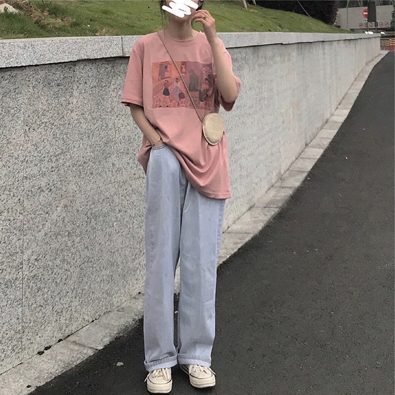 Áo Thun Nữ Ngắn Tay In Hình Hoạt Hình Phong Cách Hàn Quốc | BigBuy360 - bigbuy360.vn