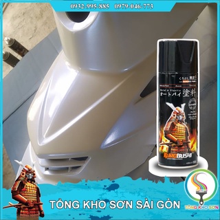Chai sơn xịt samurai màu trắng ánh xanh h231