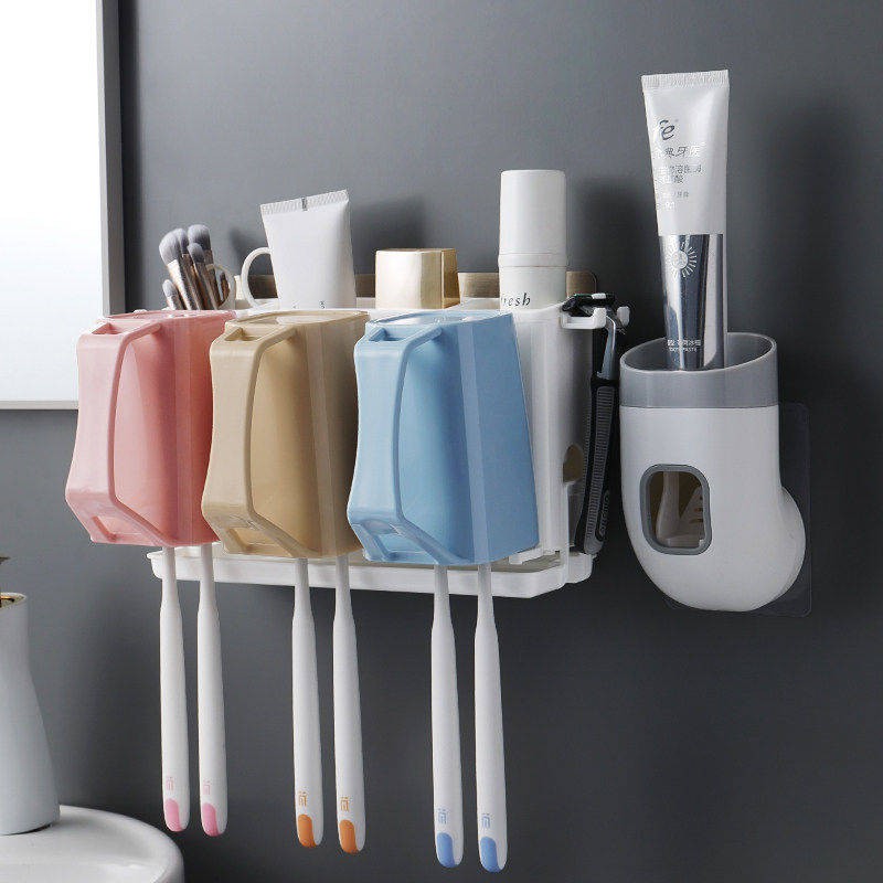 kệ lò vi sóngđời Hộp đựng bàn chải đánh răng, giá để bàn chải đánh răng, nghệ thuật bóp kem đánh răng, treo tường | BigBuy360 - bigbuy360.vn